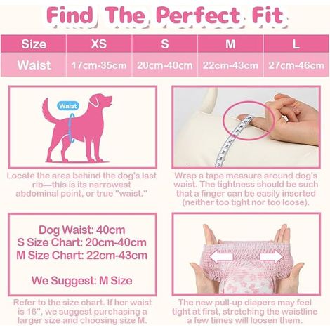 Disposable Female Dog Diapers XS (20-38 cm) (1/4)