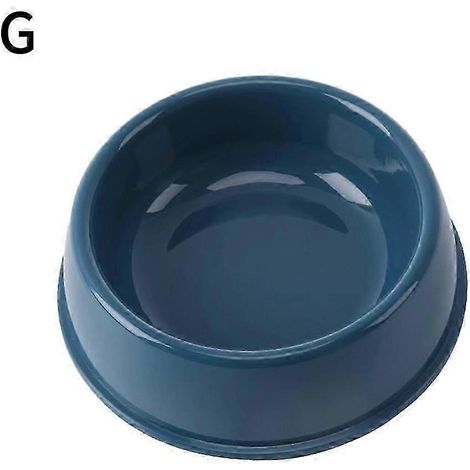 Gamelle en plastique pour animaux de compagnie, 20 cm de diamètre, pour chien ou chat, pour la nourriture et l'eau, bleu foncé