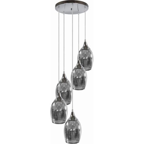 Lampadario a sospensione Candellux Marina 35-60198 cromo 5xE27 (1/5)