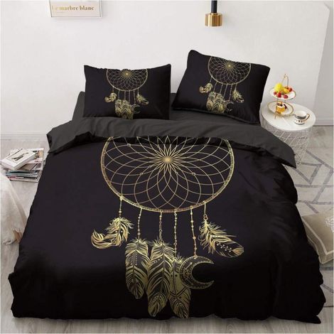 Bettwäsche-Set 155x220cm mit 2 Kissenbezügen 80x80cm, Mikrofaser, Reißverschluss