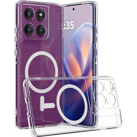 Funda para Motorola Edge 70 5G, Fusion Hybrid, para MagSafe, transparente. (1/4)