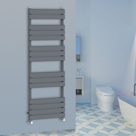 WarmeHaus 1600x600mm Flat Panel Heated Towel Rail Central Heating Towel Warmer for Bathroom Kitchen Anthracite (1/5)