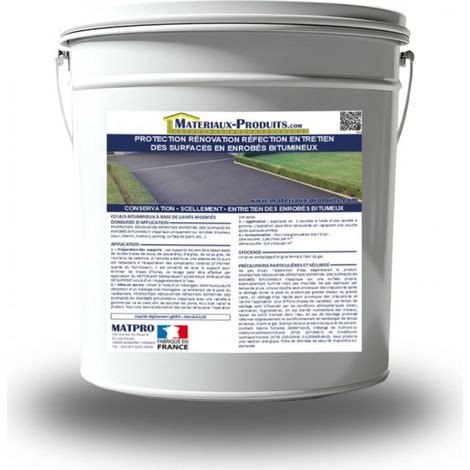 Protection rénovation réfection entretien des surfaces en enrobés bitumineux - 30 L Noir - MATPRO
