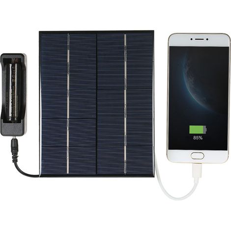 Panneau solaire 3.5W 5V en silicium polycristallin avec port USB pour chargeur et charge batterie lithium (1/2)