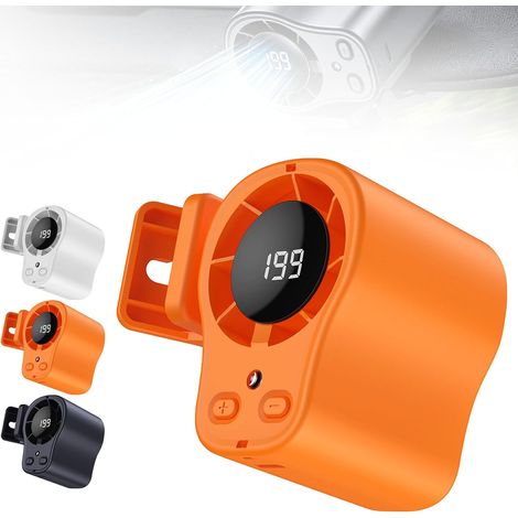 Ventilateur de voiture à pince 2026 avec affichage LED, rotation à 360°, ventilateur turbo rechargeable par USB, mini ventilateur sans balais haute vitesse pour voiture, travail et camping