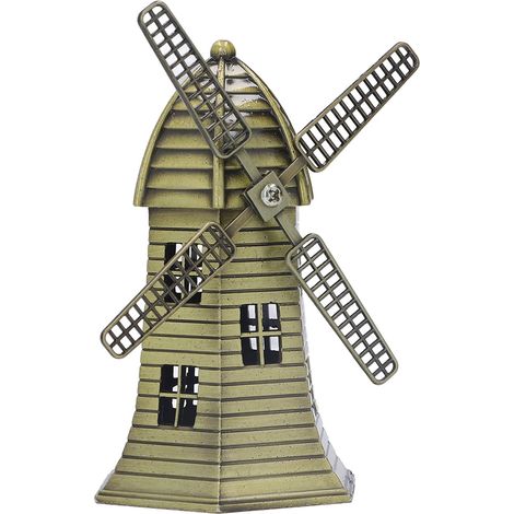 Moulin à Vent Décoratif en Métal Antique - Ornement de Jardin Élégant et Durable (1/5)