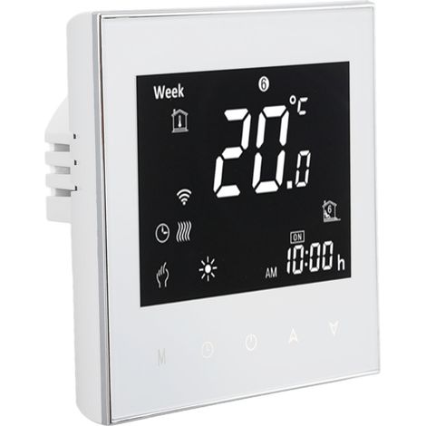 Thermostat intelligent pour chaudière, avec application Wi-Fi, commande vocale, écran tactile LCD programmable, blanc, 95-240 V (1/5)