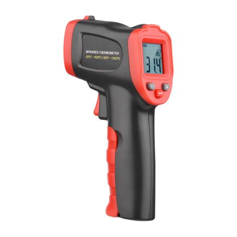 Pair - SJLERST Thermomètre infrarouge portatif multifonction laser à anneau monochrome, pistolet de mesure de température industriel sans contact sans batterie WT326D (-50℃~950℃/-58℉~1742℉) (1/5)
