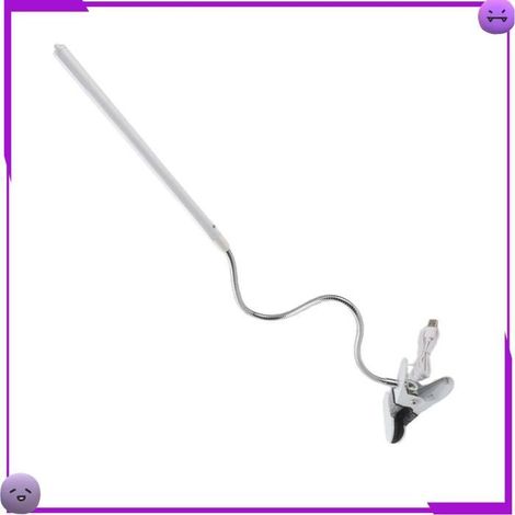 Lampe de lecture LED - Flexible à clip - Tuyau métallique flexible - Clip serrant 6 cm - Rechargeable USB (1/5)