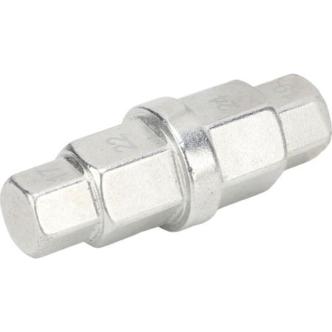 Outil hexagonal pour axe de roue avant 17, 19, 22 et 24 mm, adaptateur de douille pour fusée de roue avant, couple de 150 lb-pi, universel pour moto et quad (1/5)