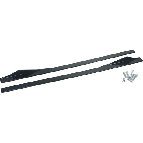Faldones laterales, material ABS duradero, ajuste perfecto para parachoques M Sport, negro brillante. (1/2)