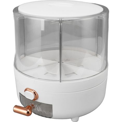 Récipient de stockage de riz rotatif à 360°, distributeur de céréales, cylindre doseur, petit format (1/5)