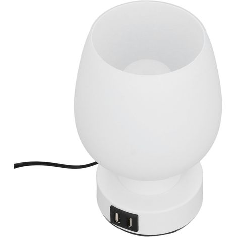 Lampe de chevet tactile, abat-jour en verre luxueux, intensité variable, petite lampe moderne à commande tactile, idéale pour le salon ou la chambre. (1/5)