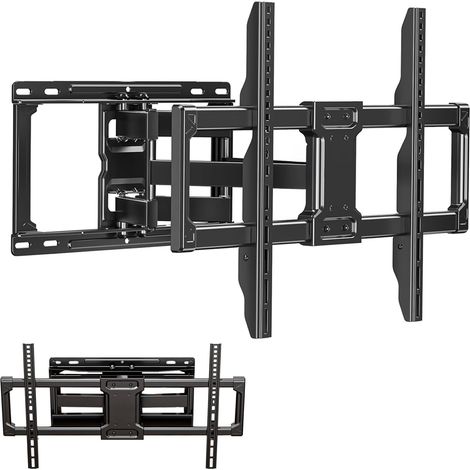 Support TV Mural Full Motion - Bras TV pour écrans 26-65 Pouces, réglable en Inclinaison, nivellement, Rotation et étirement, Charge maximale 50 kg, 18,6 x 47,4 cm (1/5)