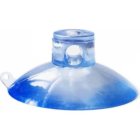 Lot de 10 ventouses à double suspension de 30 mm avec trou pilote latéral pour verre, salle de bain, cuisine – Ventouses en PVC transparent (1/5)