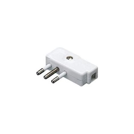 Spina Mobile a 90° Bianca 2P+T 16A 250V GW28009 (1/2)