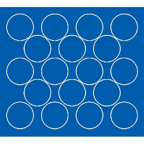 Autocollants ronds de 10 cm, pastilles bleues brillantes, 18 pièces