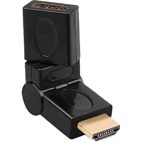 Connecteur HDMI mâle vers femelle, orientable à 360°, compatible avec les prises HDMI (1/5)