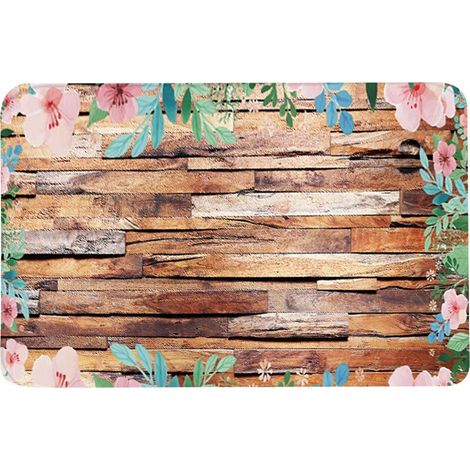 Tappetino antiscivolo per il bagno, zerbino morbido, stampa floreale, lavabile, tappetino assorbente per ingresso, bagno, cucina, camera da letto, soggiorno, tappeto, moquette (6040 cm), tappetino ant