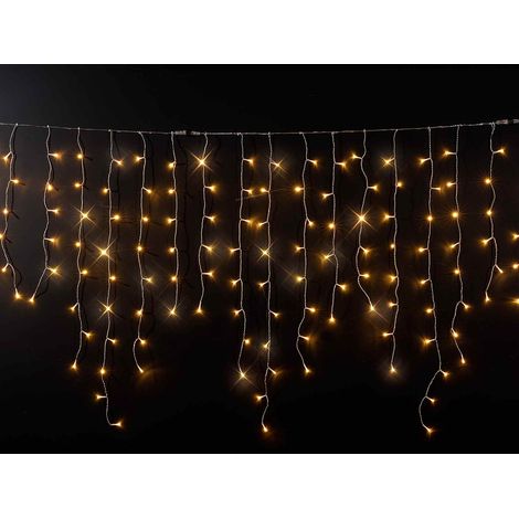 Luci Natalizie a Cascata con 304 Led Tenda di Luci Natalizie Per Interni ed Esterni Illuminazione Natalizia per Casa Vetrine e Negozi 4 x 1 Metri (1/3)