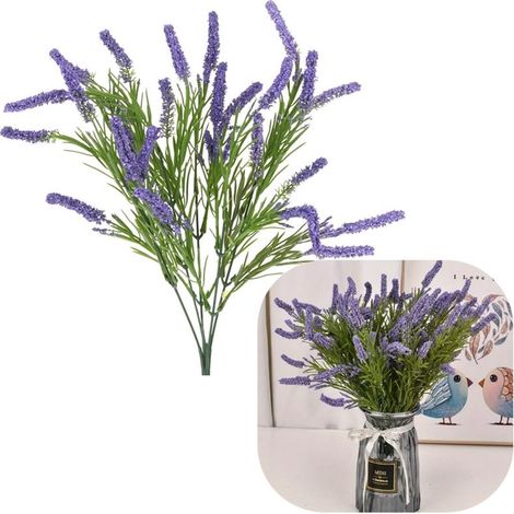 Fiori artificiali decorativi Heather Twigs per composizione di bouquet in vaso da 40 cm (1/5)