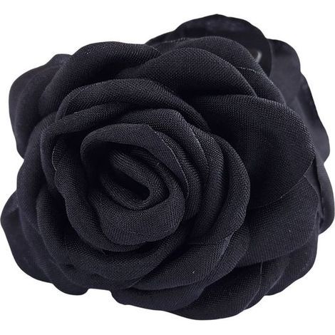 Rosenförmige Haarspange aus Stoff, modisches Accessoire für Pferdeschwänze, vielseitiger Haarschmuck für Damen (1/5)