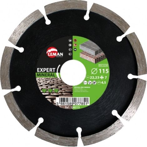Leman - Disque diamant segments à déjointer mortier Diam 125 mm épaisseur 8 mm