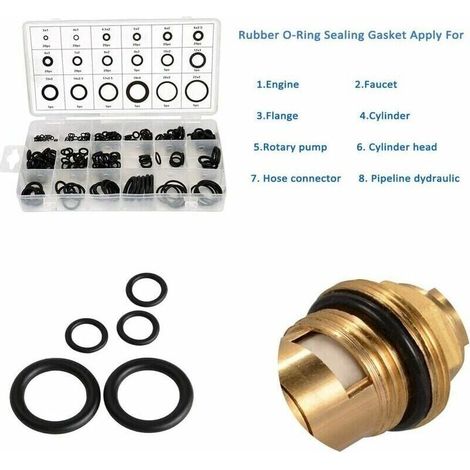 Assortimento di O-ring, guarnizioni di tenuta, assortimento universale di O-ring, 225 pezzi (1/4)