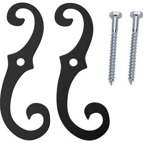 Supports pour chiens de Style S, 2 pièces, 6,3 pouces, avec vis de montage, volets externes, embrasse en fer noir (1/5)