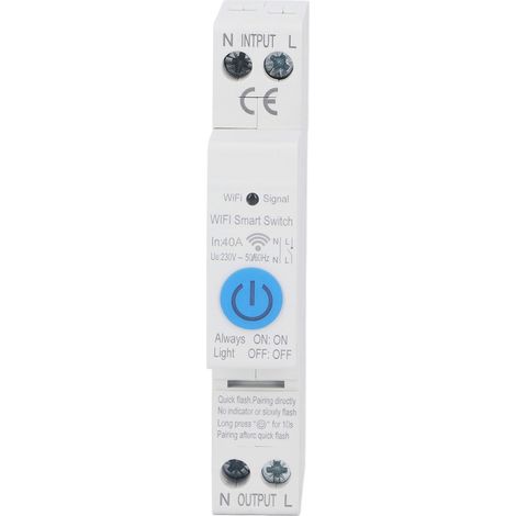 Minuterie de relais avec télécommande WiFi, contrôleur de minuterie 1P 40A AC 230V pour appareils électroménagers (1/5)
