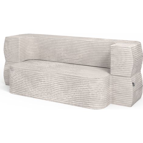 Sofa Lille, Beige, 190 cm mit Schlaffunktion, Vitalispa