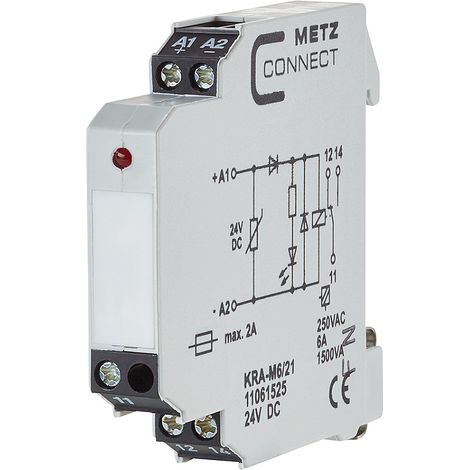 Metz Connect KRA-M6/21, 1 conmutador, 24 V DC, 11061525