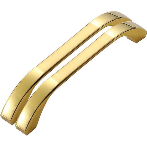 2 Pièces Poignées de Meuble,Poignee de Meuble Cuisine Doré en Alliage de Zinc,Poignet de Tiroir, pour Tiroir Doré Bouton de Meuble Cuisine(Size:96mm) (1/5)
