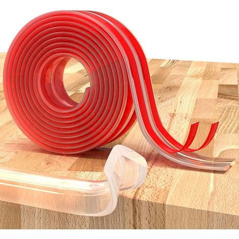 Protecteur de Bord, Protections d'angle en Silicone pour Enfants, Protections d'angle de Table Transparentes pour bébé, Protection de Bord de Meubles pour armoires de Table, tiroirs (2 cm x 3 m) (1/5)