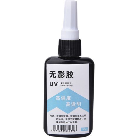 Colle UV transparente à séchage rapide pour réparations sur verre, cristal et acrylique - 50g (1/5)