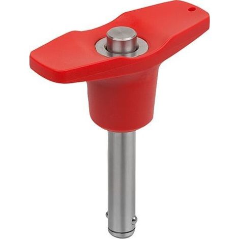 KIPP Kugelsperrbolzen mit T-Griff 6mm 40mm Edelstahl 1.4542 (1/4)