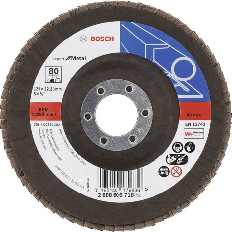 Bosch 2608606718 Disco abrasivo, 125 x 22,23 mm, 80 m/s, 1 pezzo (1/5)