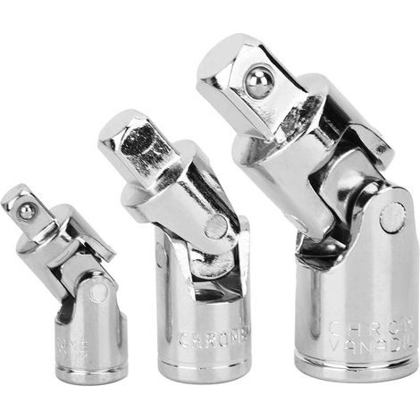 Coffret de douilles 3 pièces – Acier hautement poli, adaptateur effiloché pour 1/4 pouce, 3/8 pouce et 1/2 pouce – polyvalent pour les réparations et les modifications (1/5)
