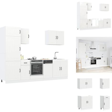 Ensemble d'armoires cuisine 7pcs Kalmar blanc bois d'ingénierie - Ensemble D'armoire De Cuisine - Ensembles D'armoires De Cuisine - Ensemble D'armoire - Armoire De Cuisine (1/5)