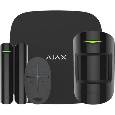 Kit de inicio Ajax Security negro con detector de movimiento PIR (1/3)