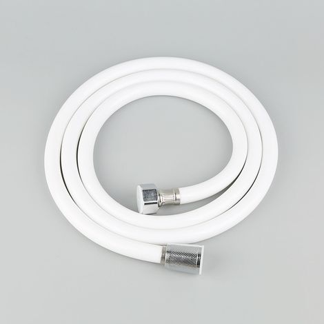 Tuyau de douche en silicone blanc résistant haute température, anti-torsion et sans enchevêtrement (1/3)