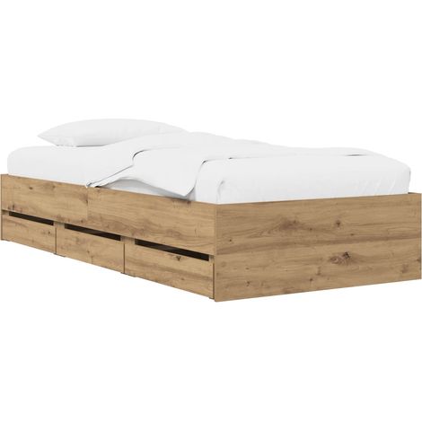 Estructura de cama con almacenamiento Roble artisan 80 x 200 cm vidaXL