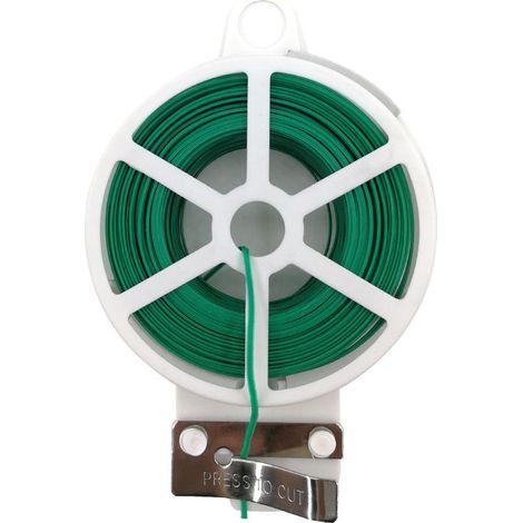 Garden ties – 50 m plastic fastening tape and 50 m metal ties – For tying, supporting and organizing, multi-purpose roll