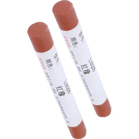 Set mit 2 Wachsstiften zur Reparatur von Möbeln aus roter Eiche, für schnelle Ausbesserungen an Holz, zum Kaschieren von Kratzern und Nagellöchern. (1/5)