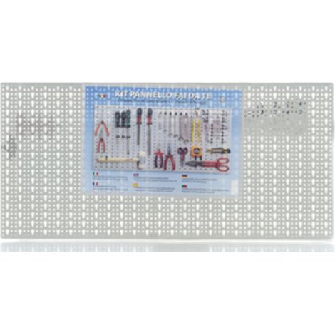 Pannello Porta-Utensili Forato 98x46 cm FERWORK - Ganci Misti 40 pezzi (1/4)