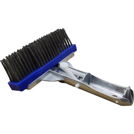 Brosse de nettoyage de piscine, outil de nettoyage de piscine, brosse métallique pour piscine, accessoires de piscine, brosse de piscine en acier inoxydable de 12,7 cm (5 pouces), brosse pour fond de 