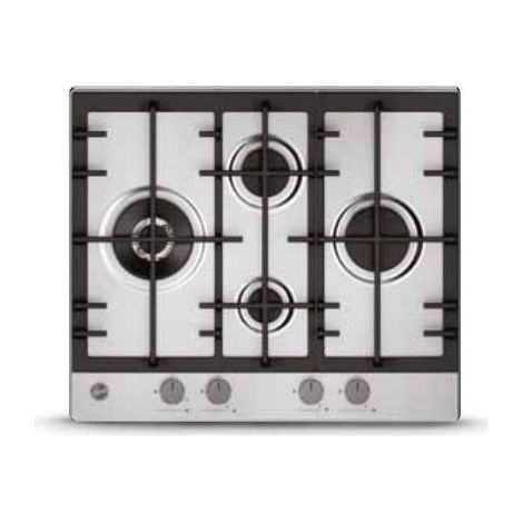 Hoover Piano Cottura a Gas Acciaio Inox da Incasso 60 cm 4 Bruciatori