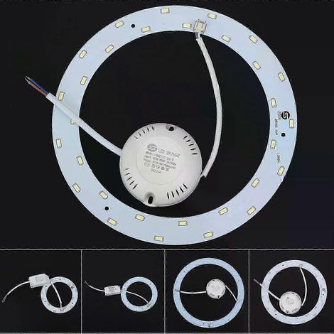 15-W-LED-Panel-Deckenleuchte in runder Form (5730), geeignet für Wohnzimmer, Flur, Büro, Geschäft, Hotel, Taschenlampe – JXLGV (1/5)