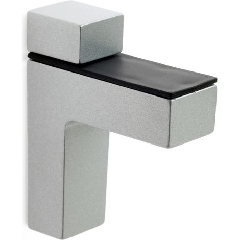 Soporte Regulable para Baldas de Cristal y Madera  Fabricado en Zamak  Acabado en Cromo Mate Líquido  Para Baldas con Espesores de 3-40 mm  Medidas 268367 mm  Sistema de Fijación Atornillado  2 Unidad
