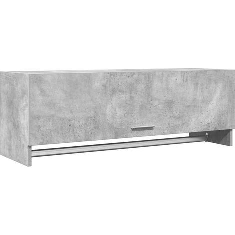 Maison Exclusive - Kleiderschrank Betongrau 100x32,5x35 cm Holzwe (1/5)
